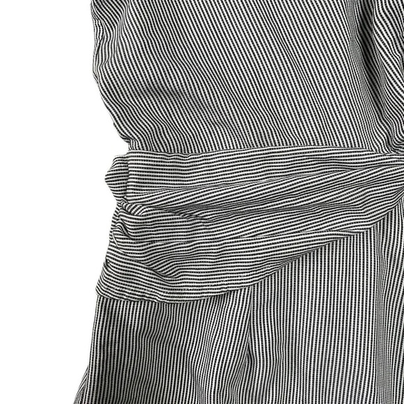 Anthropologie Current Air That’s A Wrap Striped Jumpsuit Ruched Tie Back Small - Picture 8 of 16